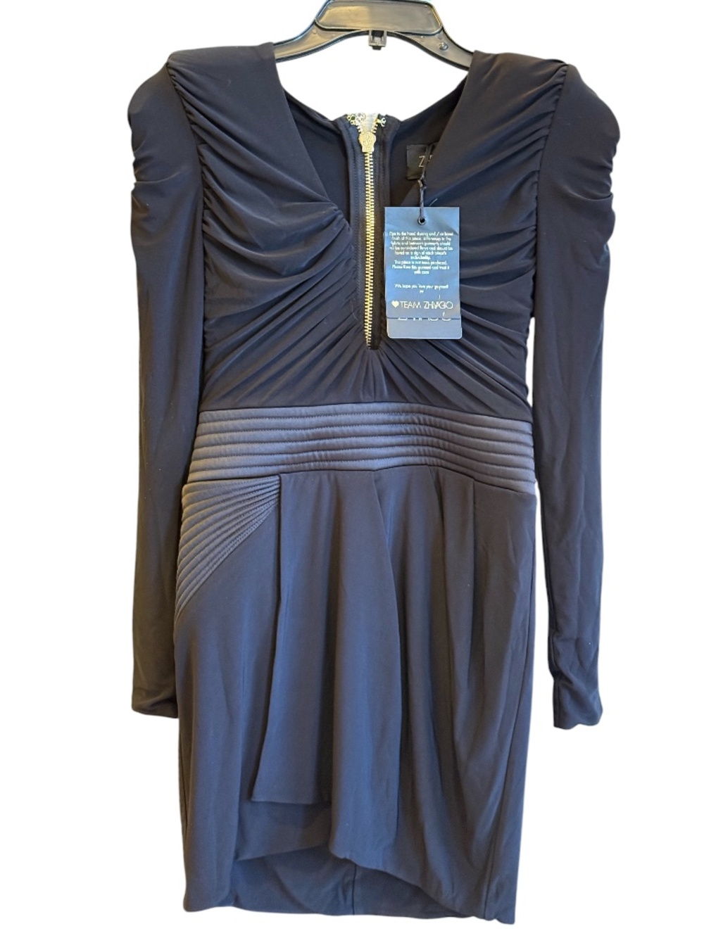 Zhivago Women's The Bloom Gathered Jersey Gown Black 6 NWT - Picture 5 of 11